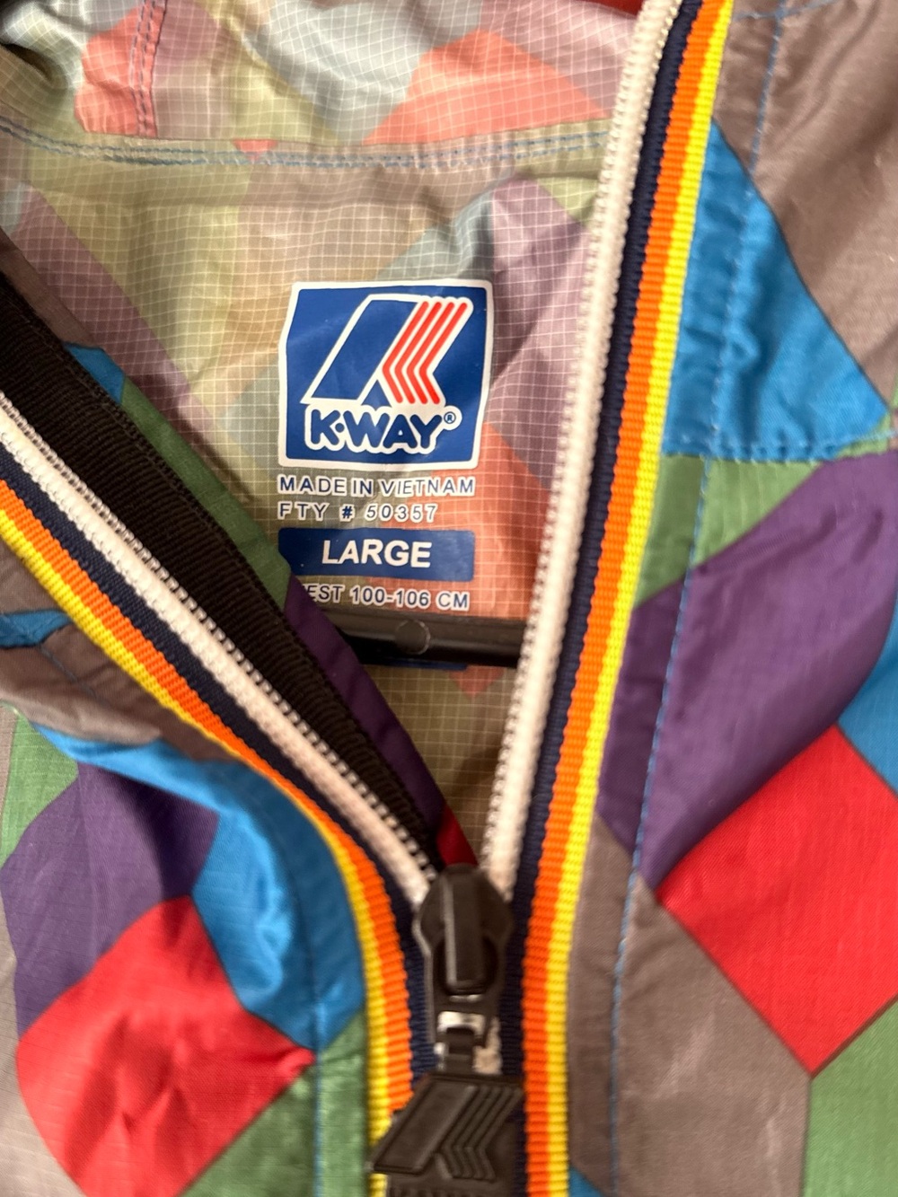 K-Way Men's Multicolor Patterned Packable Jacket - Picture 6 of 6
